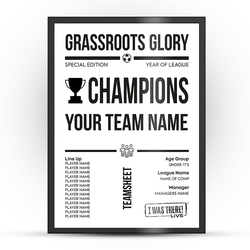 Grassroots Glory League Winners Football