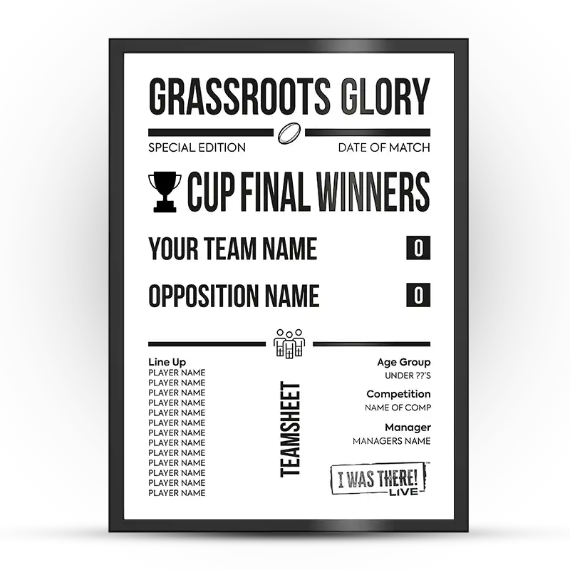 Grassroots Glory Cup Winners Rugby
