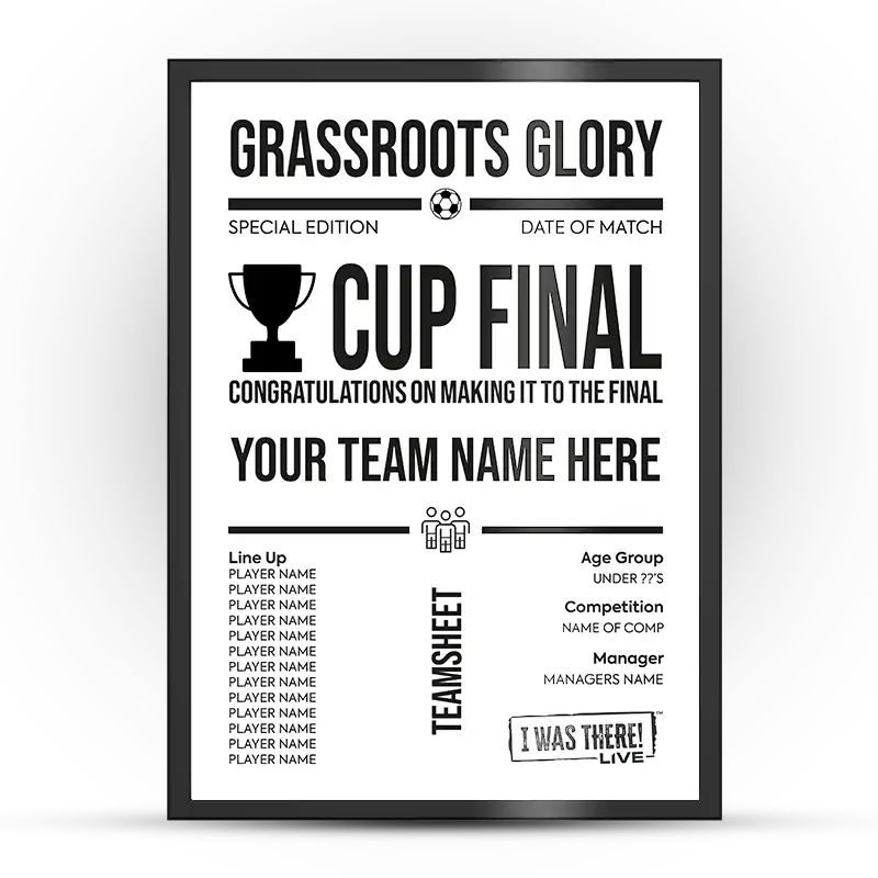 Grassroots Glory Cup Final Runners-Up Football