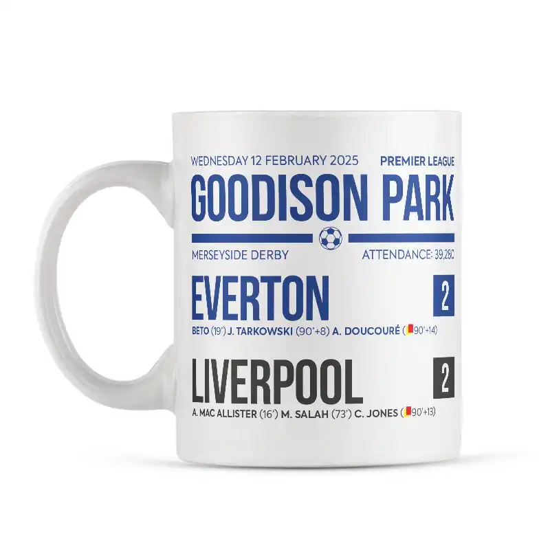 Everton V Liverpool 12 February 2025 Mug