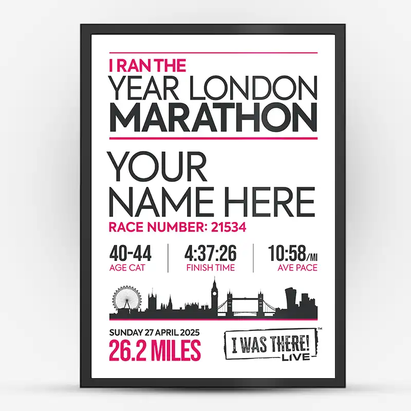 London Marathon Personalised Poster