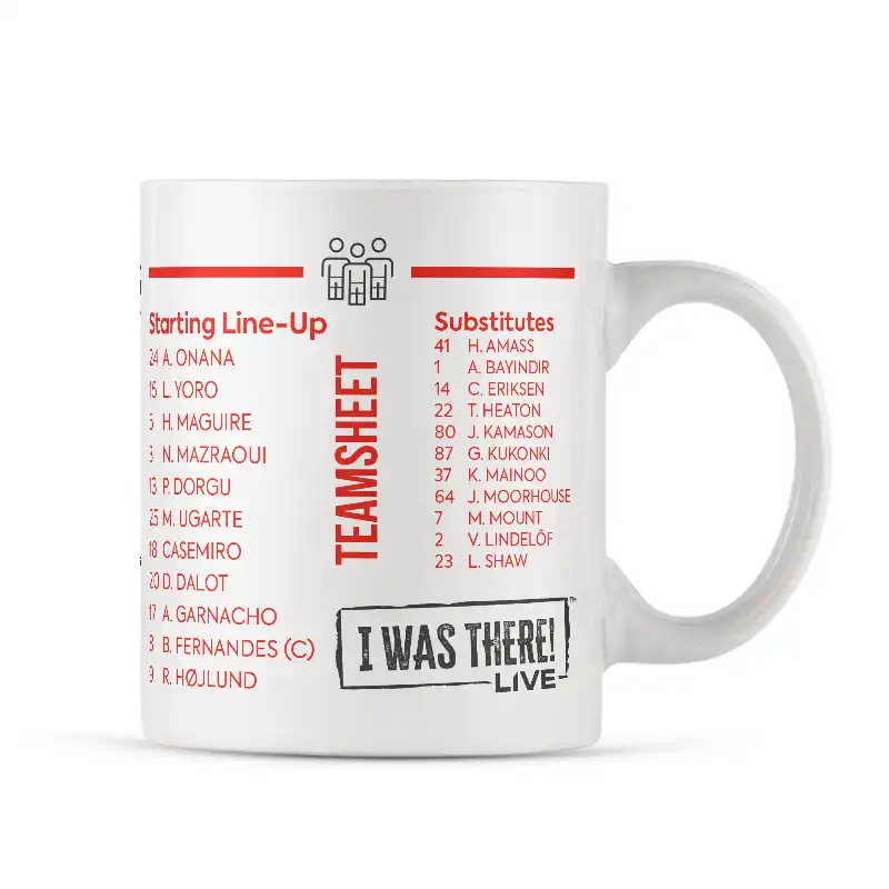 Man United 5 v Lyon 4 QF 2nd Leg Mug - Image 2