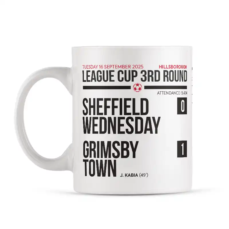 Grimsby Town vs Sheffield Wednesday 3rd Round Mug