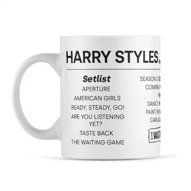 Harry Styles One Night Only Setlist Mug 6th March 2026