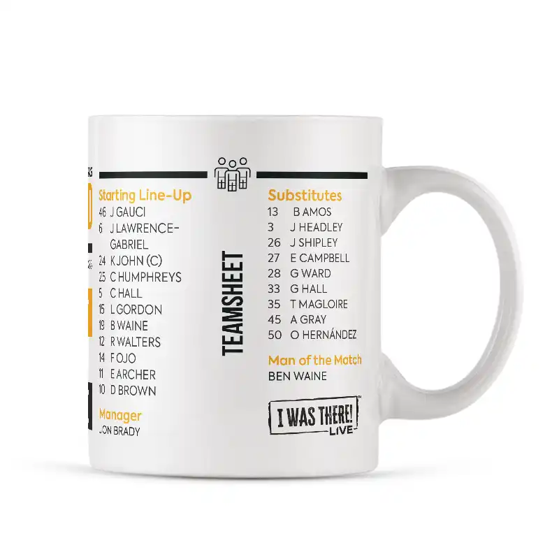 Port Vale vs Sunderland FA CUP 5th Round Mug - Image 3