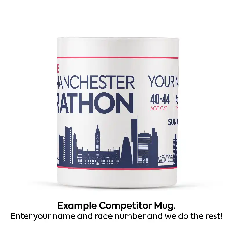 I Ran The Manchester Marathon Mug Personalised - Image 2