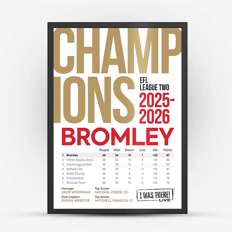 Bromley League Two Champions 2025-2026 Poster - Image 2
