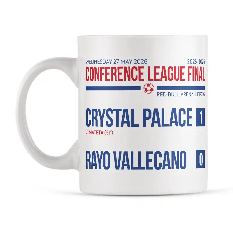 Crystal Palace Conference League Final Scoreline Mug