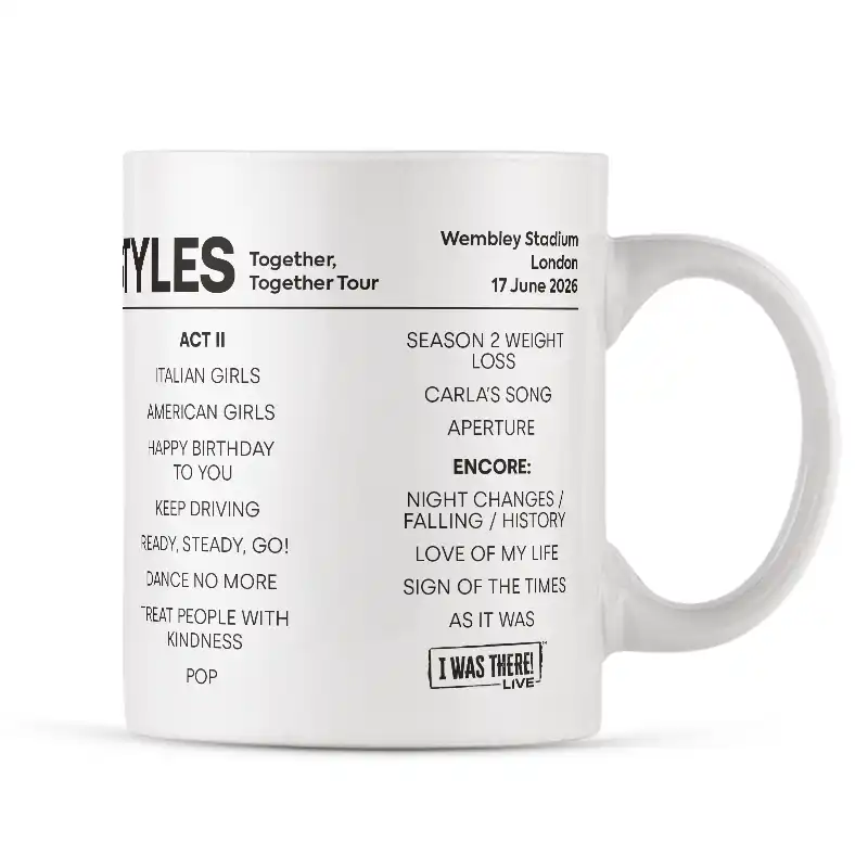 Harry Styles Setlist Mug with Illustration 17 June 2026 - Image 3